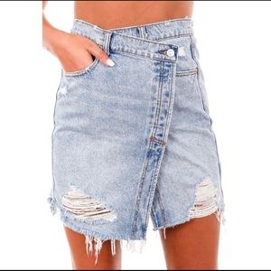 Free people Parker Denim wrap skirt